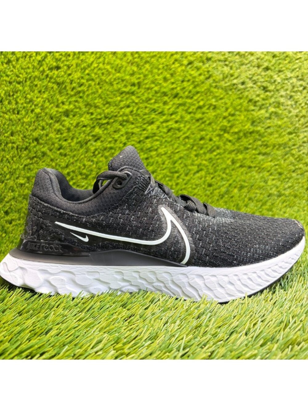 Nike React Infinity Run Flyknit 3 Womens Size 9.5 Black Running Shoes Sneakers